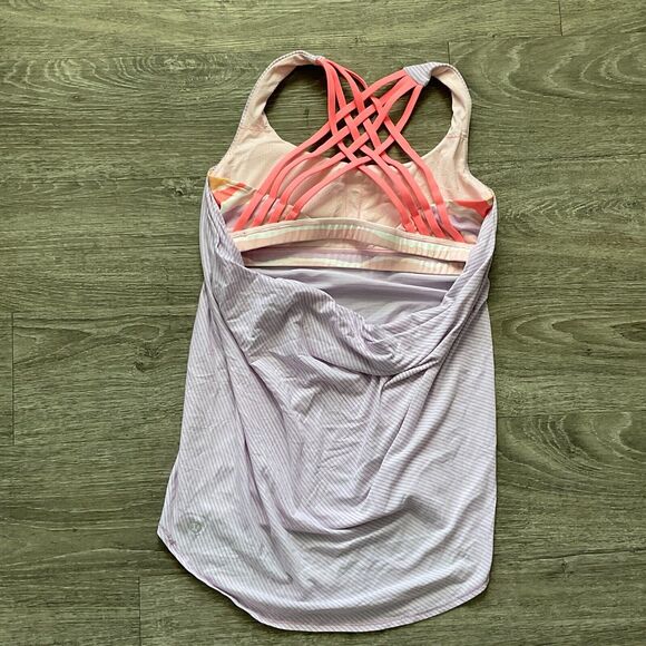 LULULEMON Slay The Studio 2-In-1 Tank Athletic Bra‎ B/C Cup Yoga Gym Size 6 - Picture 2 of 4